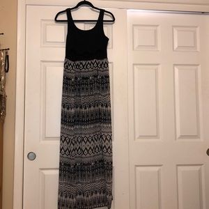 Tribal Cutout Maxi Dress